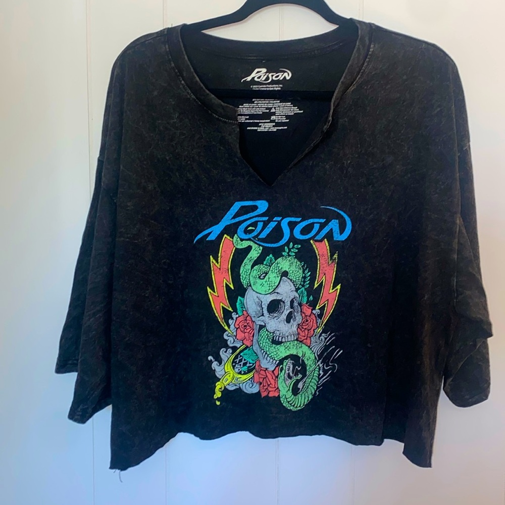 Poison Crop Top T-Shirt Size 3X